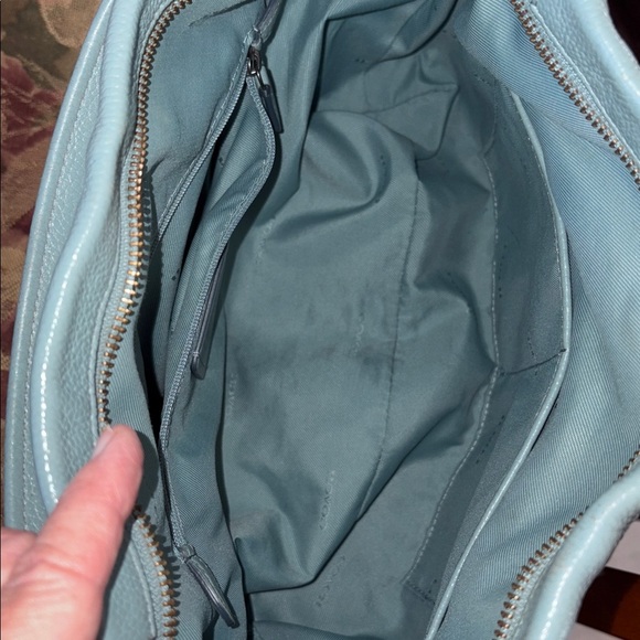 Coach Scout hobo bag  24770 pebbled Leather mineral blue gunmetal HW EUC - Picture 4 of 17